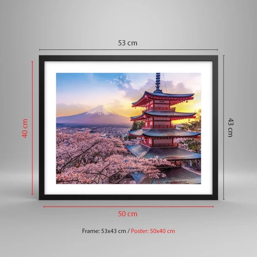 Poster in black frame - The Essence of Japanese Spirit - 50x40 cm