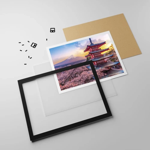 Poster in black frame - The Essence of Japanese Spirit - 50x40 cm