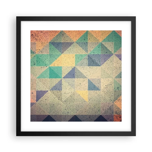 Poster in black frame - The Republic of Triangles - 40x40 cm