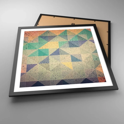 Poster in black frame - The Republic of Triangles - 50x50 cm