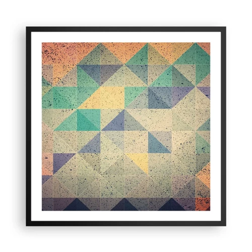 Poster in black frame - The Republic of Triangles - 60x60 cm