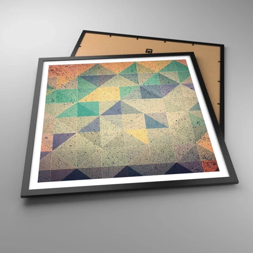 Poster in black frame - The Republic of Triangles - 60x60 cm