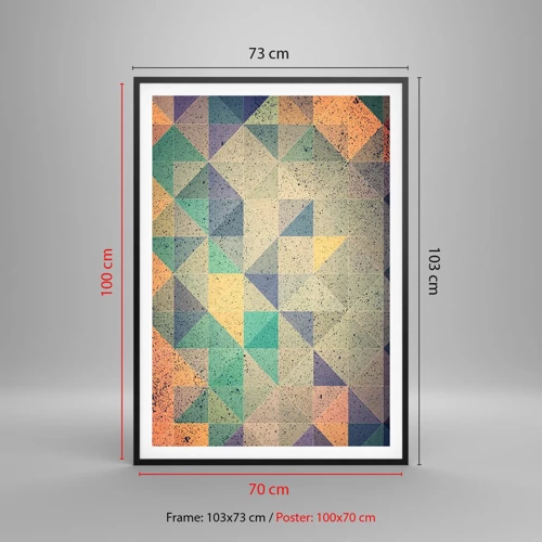 Poster in black frame - The Republic of Triangles - 70x100 cm