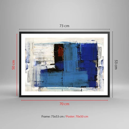 Poster in black frame - The Secret of Blue - 70x50 cm