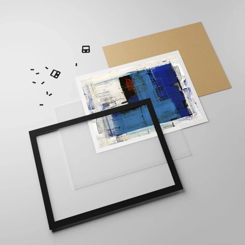 Poster in black frame - The Secret of Blue - 70x50 cm