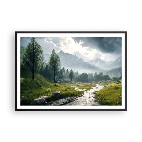 Poster in black frame - There And Back - 100x70 cm