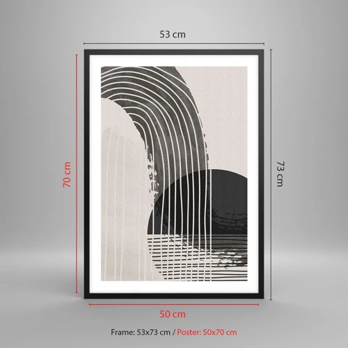 Poster in black frame - There and Back - 50x70 cm