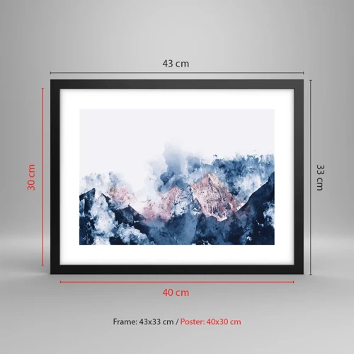 Poster in black frame - Those Summits! - 40x30 cm