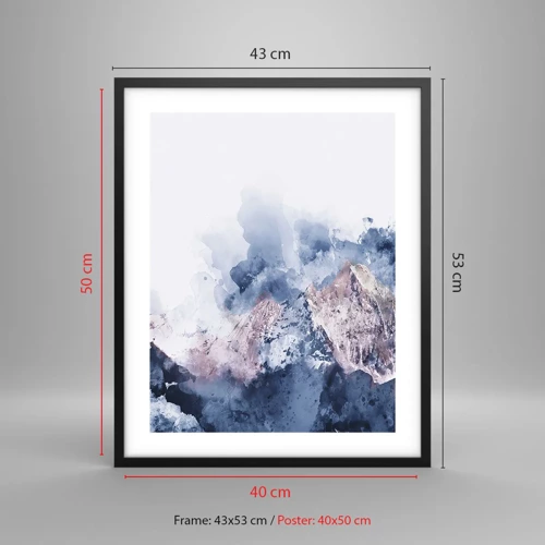 Poster in black frame - Those Summits! - 40x50 cm