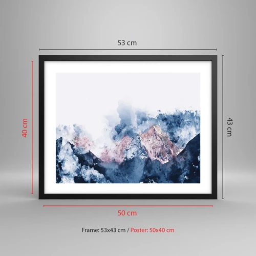 Poster in black frame - Those Summits! - 50x40 cm