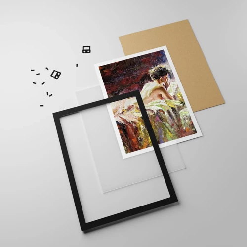 Poster in black frame - Thoughtful Venus - 70x100 cm