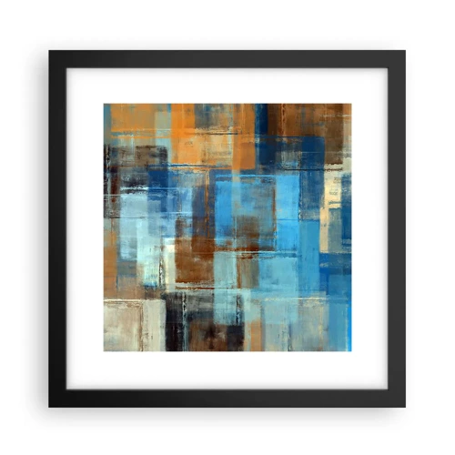 Poster in black frame - Through Blue Curtain - 30x30 cm