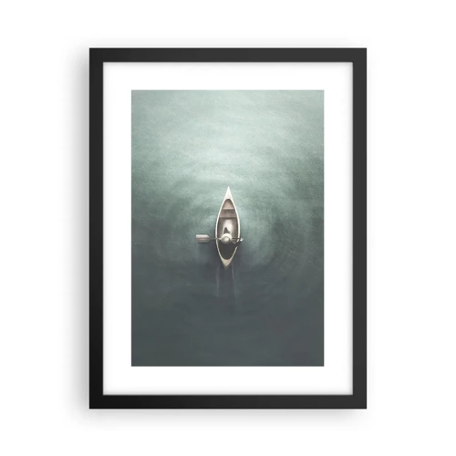 Poster in black frame - Through Moon Lake - 30x40 cm