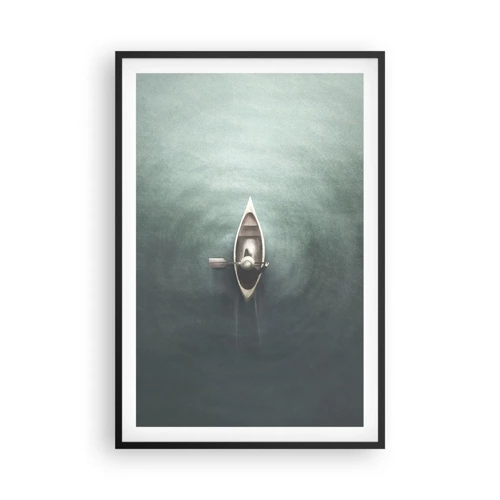 Poster in black frame - Through Moon Lake - 61x91 cm