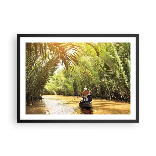 Poster in black frame - Through a Palm Ravine - 70x50 cm