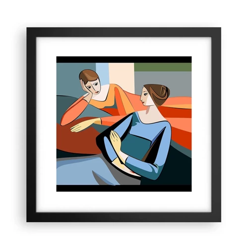 Poster in black frame - Time for Confession - 30x30 cm