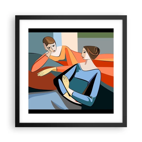 Poster in black frame - Time for Confession - 40x40 cm