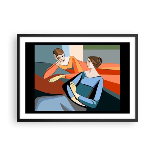 Poster in black frame - Time for Confession - 70x50 cm