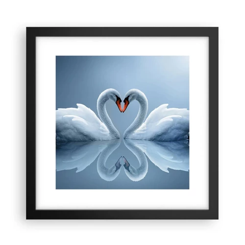 Poster in black frame - Time for Love - 30x30 cm