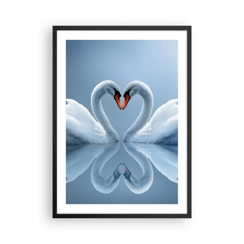 Poster in black frame - Time for Love - 50x70 cm