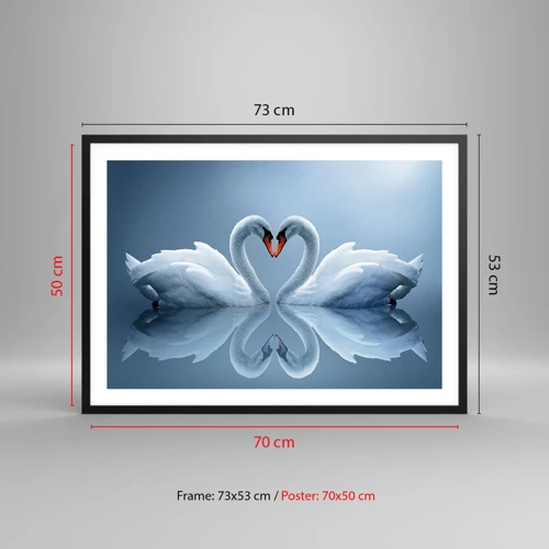 Poster in black frame - Time for Love - 70x50 cm