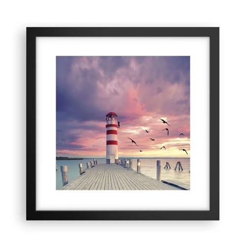 Poster in black frame - Time for Port - 30x30 cm