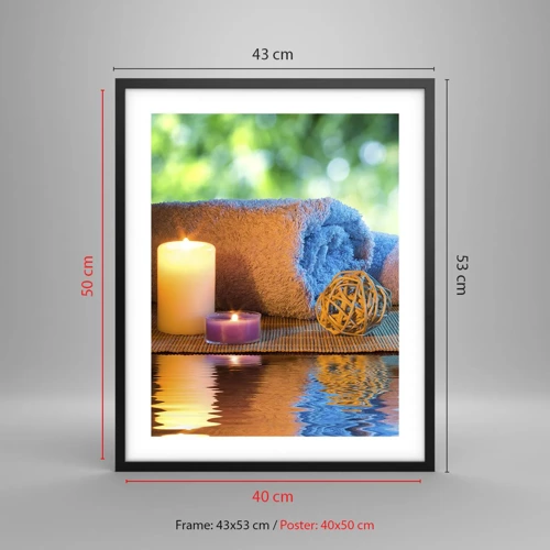 Poster in black frame - Time for the Body - 40x50 cm