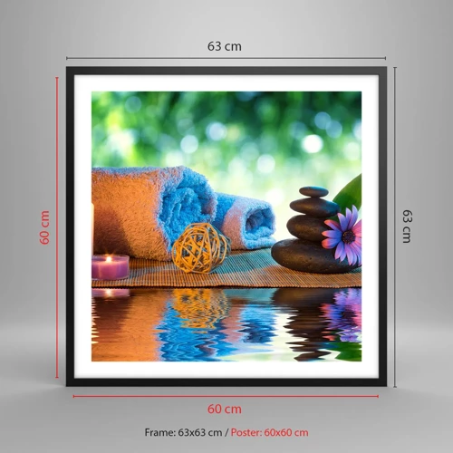 Poster in black frame - Time for the Body - 60x60 cm