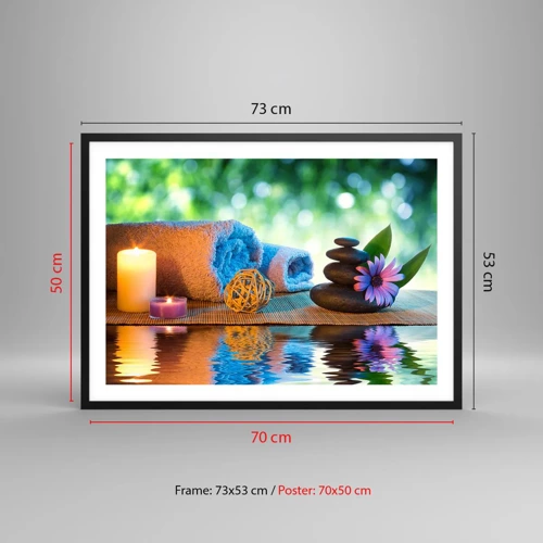 Poster in black frame - Time for the Body - 70x50 cm