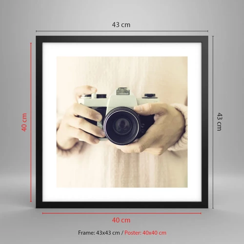 Poster in black frame - To Know More… - 40x40 cm