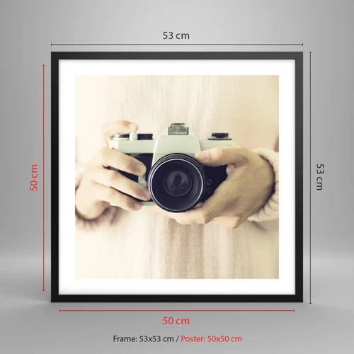 Poster in black frame - To Know More… - 50x50 cm