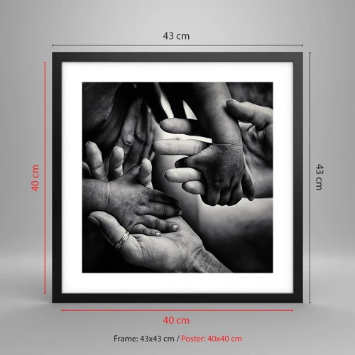 Poster in black frame - To be a Man - 40x40 cm