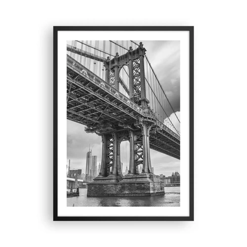 Poster in black frame - To the Heart of a City - 50x70 cm