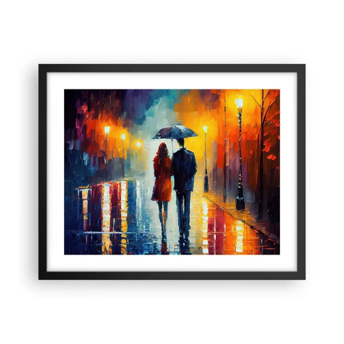 Poster in black frame - Together - Colourful Night - 50x40 cm