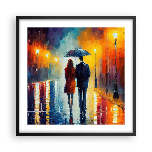 Poster in black frame - Together - Colourful Night - 50x50 cm