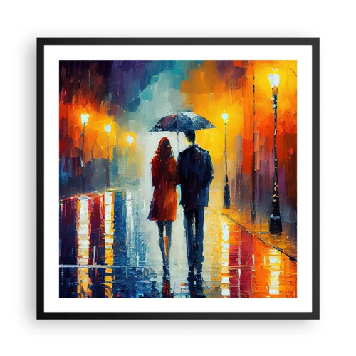 Poster in black frame - Together - Colourful Night - 60x60 cm