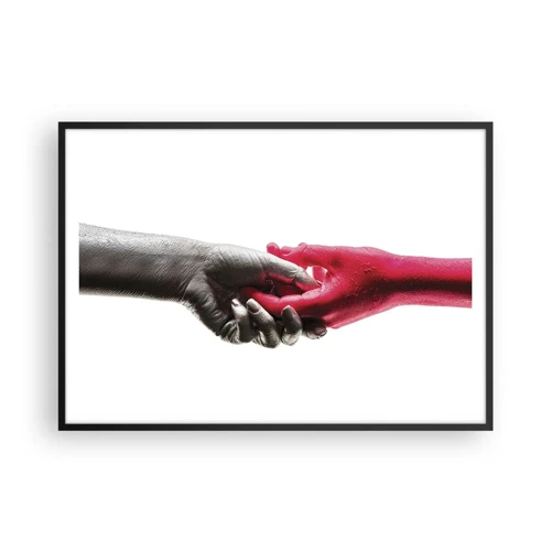 Poster in black frame - Together, although Different - 100x70 cm