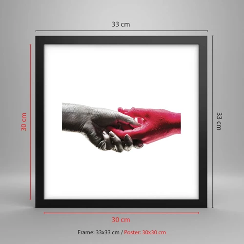 Poster in black frame - Together, although Different - 30x30 cm