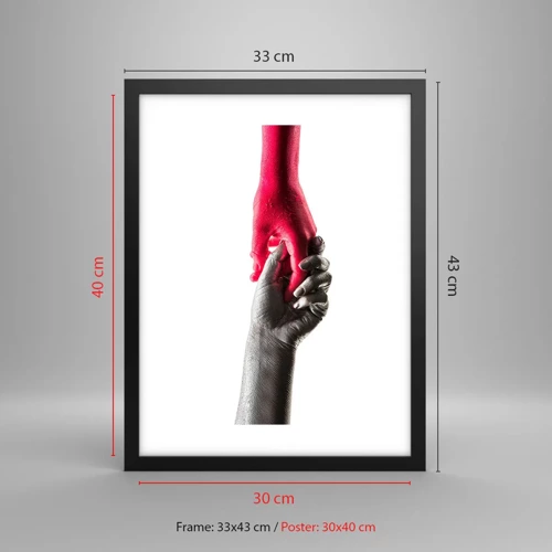 Poster in black frame - Together, although Different - 30x40 cm