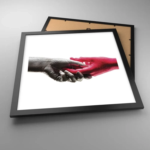 Poster in black frame - Together, although Different - 40x40 cm