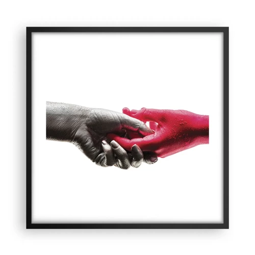 Poster in black frame - Together, although Different - 50x50 cm