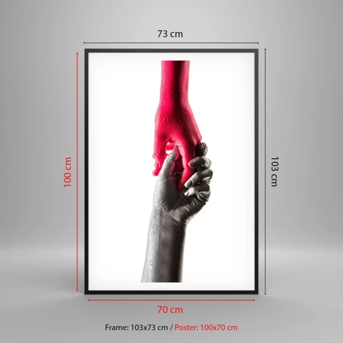 Poster in black frame - Together, although Different - 70x100 cm