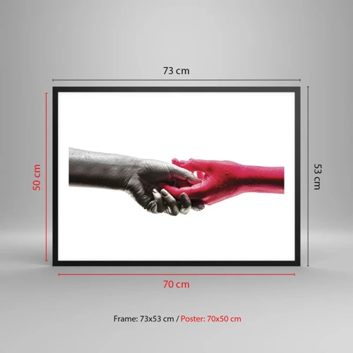 Poster in black frame - Together, although Different - 70x50 cm