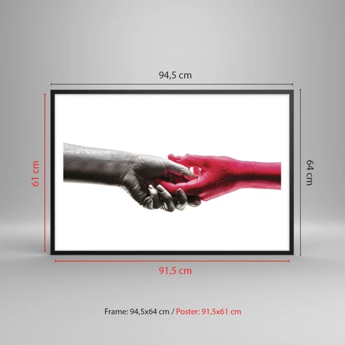 Poster in black frame - Together, although Different - 91x61 cm