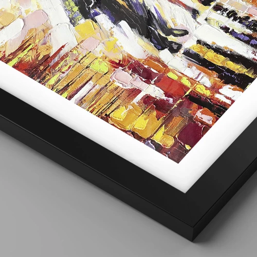 Poster in black frame - Together through Night and Rain - 61x91 cm