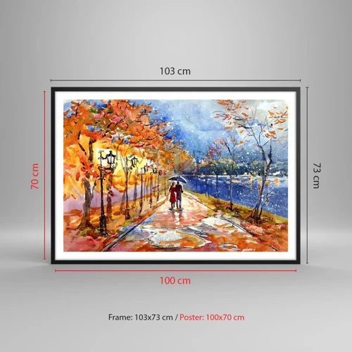Poster in black frame - Together to the Limit of Time  - 100x70 cm