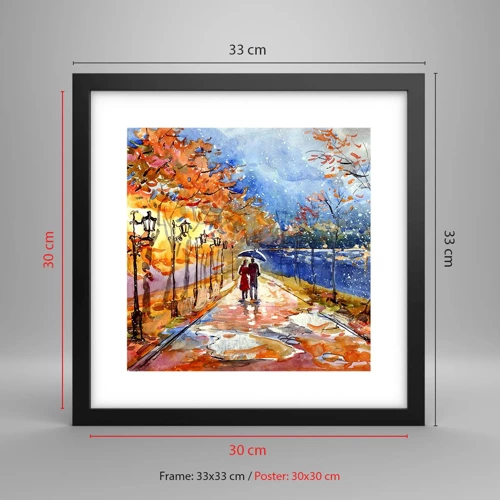 Poster in black frame - Together to the Limit of Time  - 30x30 cm