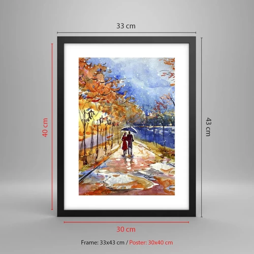 Poster in black frame - Together to the Limit of Time  - 30x40 cm