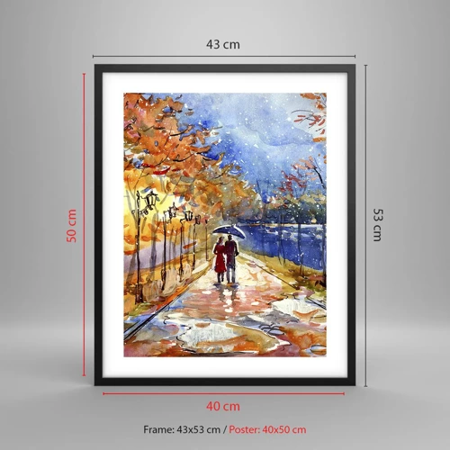Poster in black frame - Together to the Limit of Time  - 40x50 cm