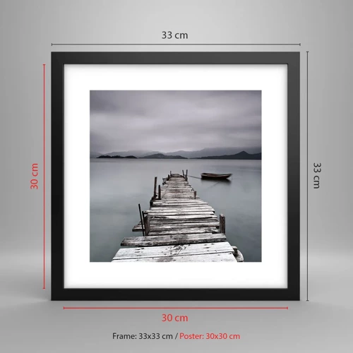 Poster in black frame - Tomorrow You Can Go - 30x30 cm
